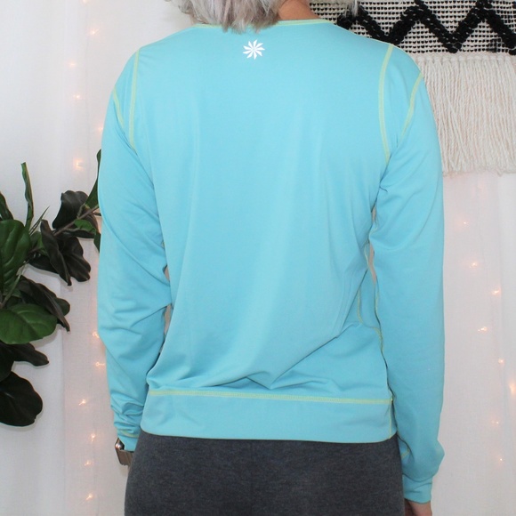 Athleta Mint & Green Stitch Pullover Sweatshirt - Picture 2 of 8